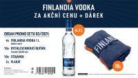 Vodka Finlandia 4 x 1l set s ručníky