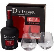 Dictador Established Rum 12YO 40% 700ml + 2 x sklo
