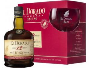 El Dorado Rum 12YO 40% 700ml + sklo
