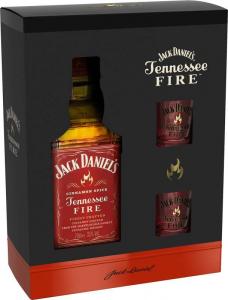 Jack Daniel's Tennessee Fire 35% 700 ml + 2 x sklo