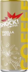 Big Shock! Coffee Ledová káva Vanilla Latte 250ml plech, počet kusů v balení: 12