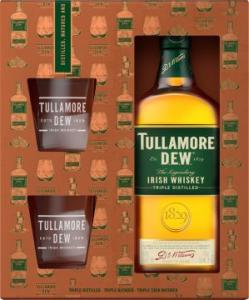 Tullamore Dew Irish Whiskey 40% 700ml + 2 x sklo