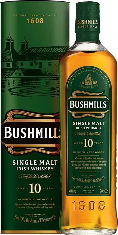 Bushmills Malt Single Malt Irish Whiskey 10YO 40% 0,7l plech