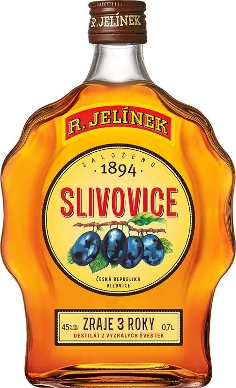 R.Jelínek Slivovice Gold budík 45% 0,5l