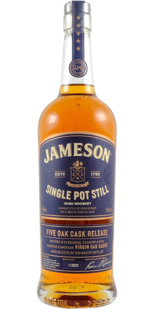 Jameson Single Pot Still Premium Irish Whiskey 40% 0,7l
