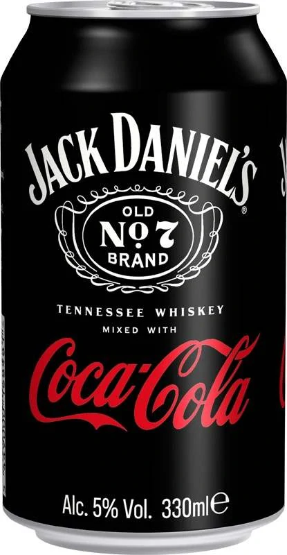 Jack Daniel's Tennessee Whiskey & Coca-Cola 5% 330ml plech