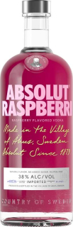 Absolut Raspberri Vodka 38% 1l