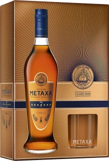 Metaxa 7* 40% 0,7l + 2 x sklo