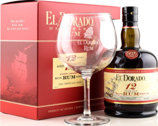 El Dorado Rum 12YO 40% 0,7l + sklo