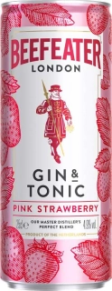 Beefeater London Pink Strawberry & Tonic 4,9% 250ml plech