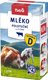 Mléko trvanlivé polotučné 1,5% 1,0